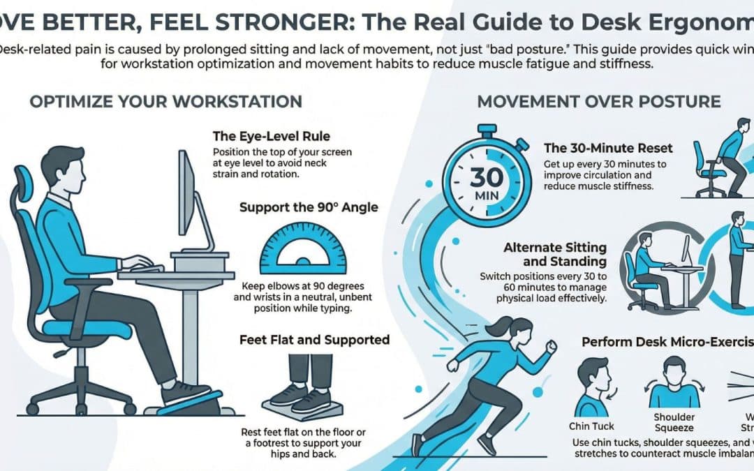 Improve Posture, Avoid Back Pain While Sitting at Your Desk Job